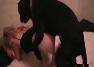 Sexy black doggy and a hot chick have good sex