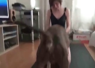 Cruel sex of a mutt and nice woman